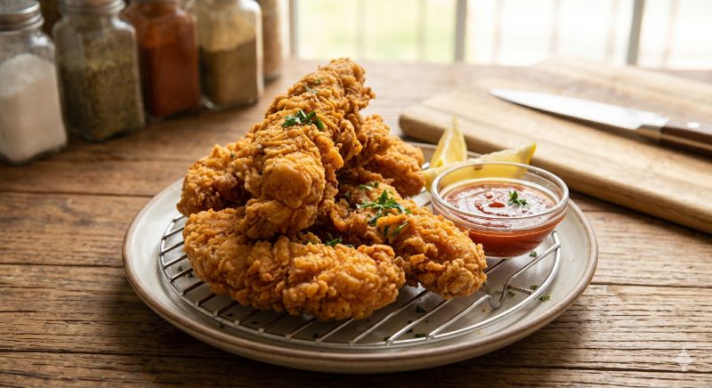 KFC 치킨 완성 사진