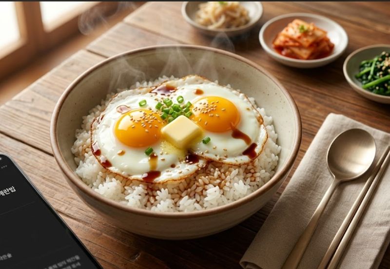 부드럽고 든든한 간장 계란밥 완성 사진