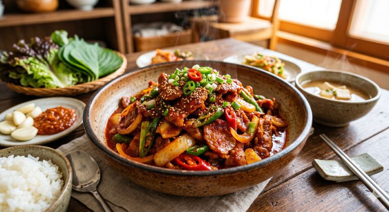 매콤 제육볶음 완성 사진