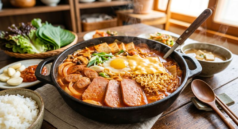 스팸 부대찌개 완성 사진