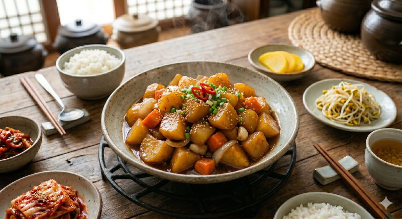 달달 부드러운 감자조림 완성 사진